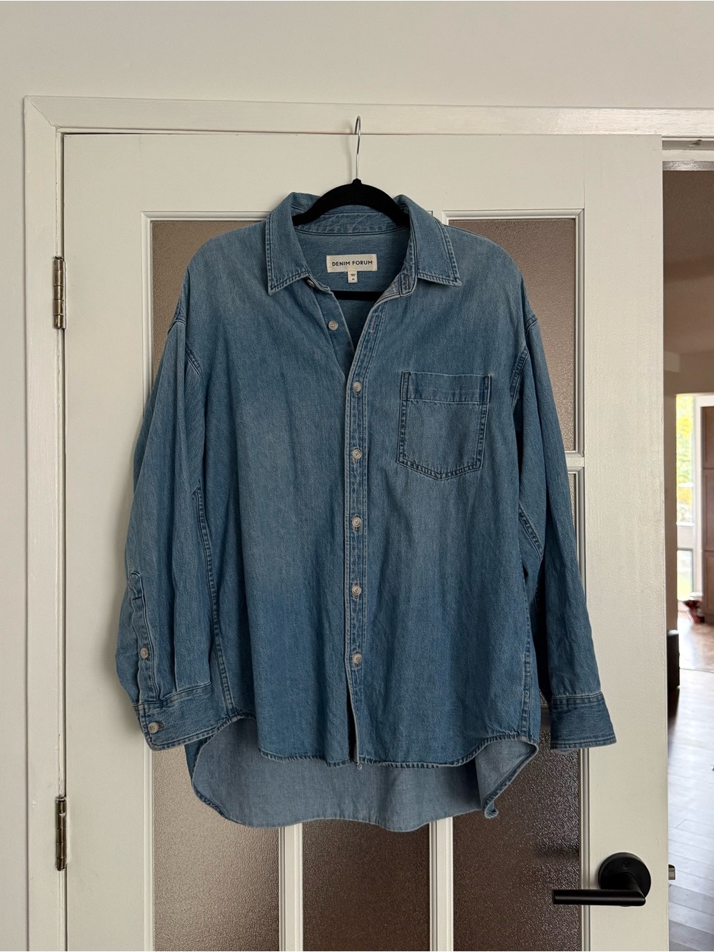 Denim Forum Light Blue Denim Button-Up Shirt